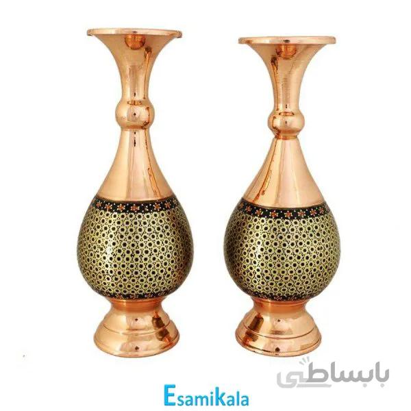 گلدان مس و خاتم