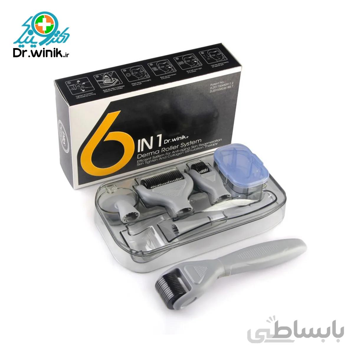 درمارولر ۶ در ۱ DRS 6 in 1 dermaroller (مشـکی)