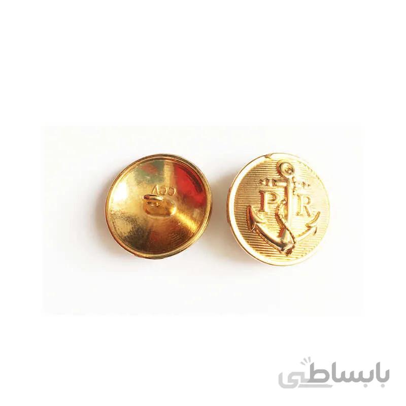 دکمه فلزی برنزی طرح لنگر 2cm