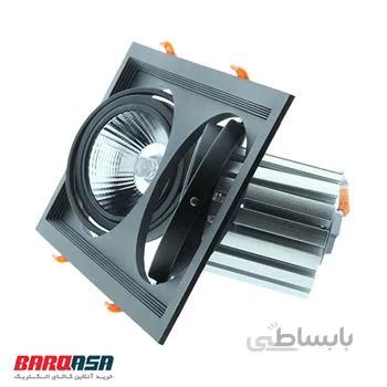 چراغ فروشگاهی توکار مشکی 2×35 اکووات