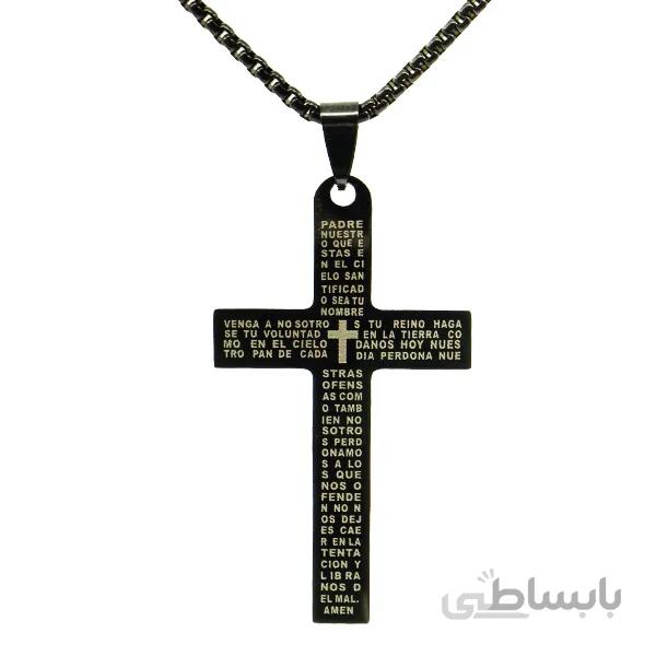 گردنبند صلیب مشکی کد c101