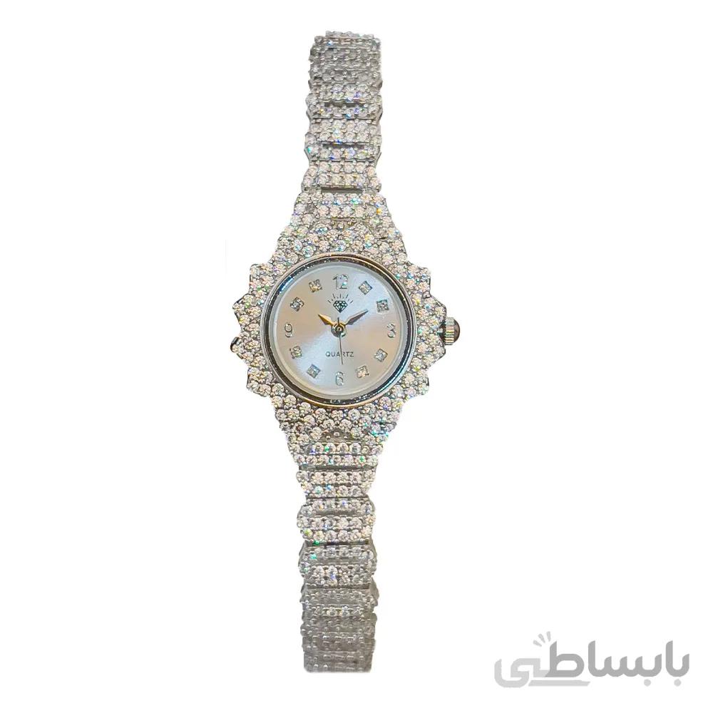 ساعت مچی زنانه نقره دیاموند مدل Diamond 1341N