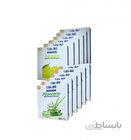 پک ۱۲ عددی پودر ژله دکتر بیز لیمو آلوئه ورا