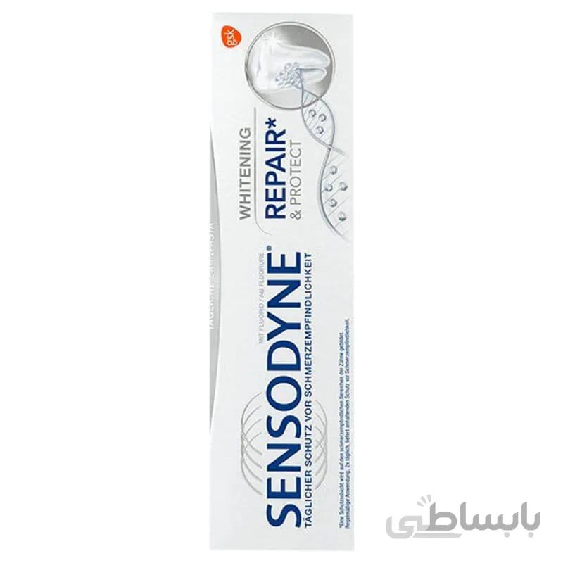 خمیر دندان سفید کننده سنسوداین ۷۵ میل مدل Whitening Repair And Protect