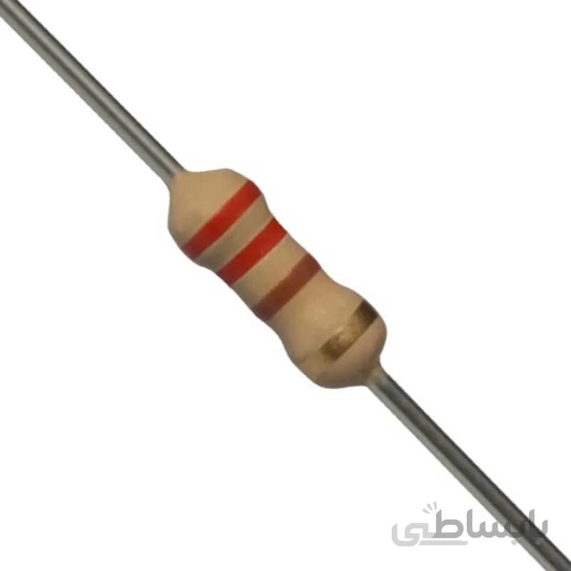 RESISTOR 1W 220R %5 – مقاومت ۱ وات ۲۲۰ اهم ۵% کربنی
