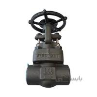 شیر فلكه کشویی گیت ولو فولادی فورج 1/2"کلاس 800# کربن استیل دنده