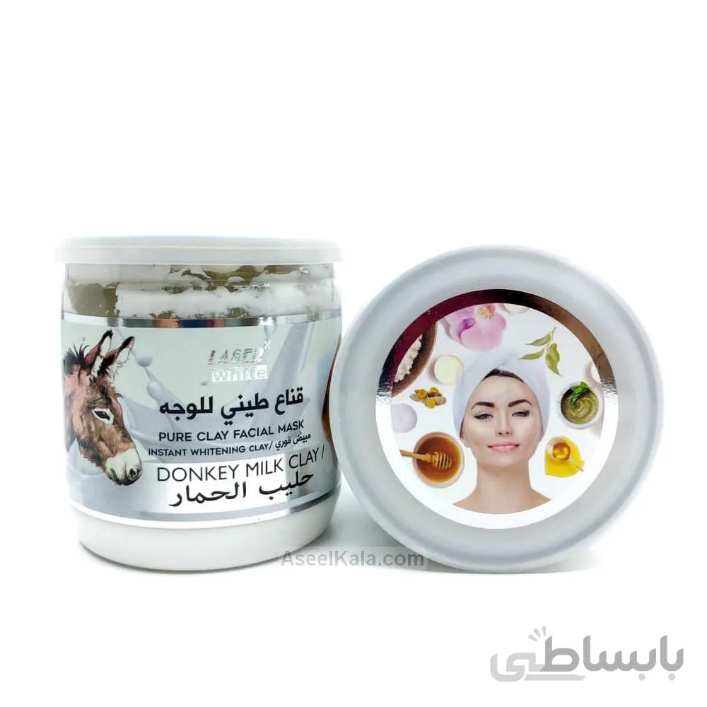 ماسک صورت شیر الاغ لیزر وایت Laser White وزن ۴۰۰ میل