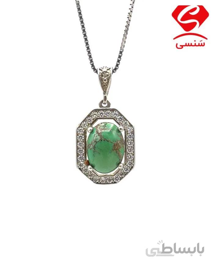 گردنبند فیروزه آبکاری طلا