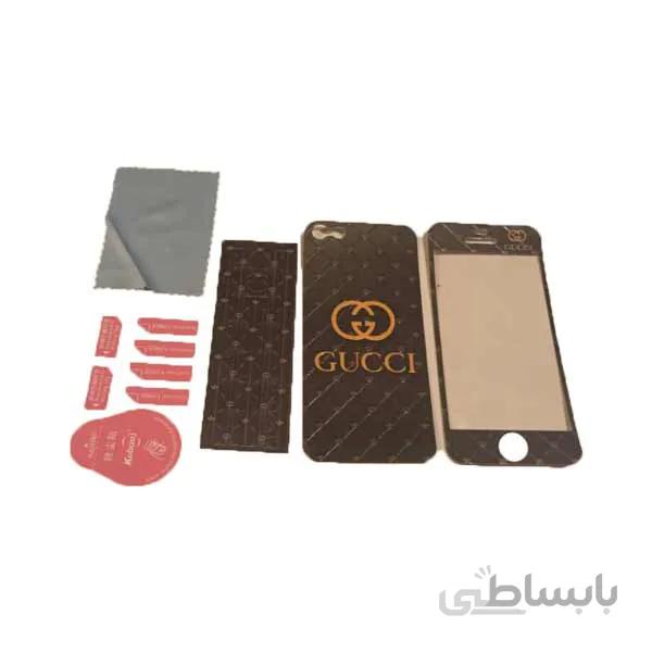 محافظ پشت و رو ضد خش چنل طرح چرم مناسب برای گوشی موبایل اپل ایفون 5 / 5s / se