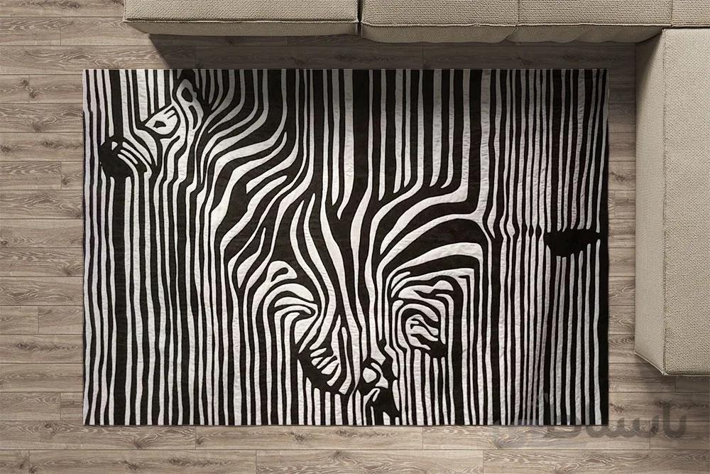 فرش ماشینی سفارشی ZEBRA طرح پوست گورخر