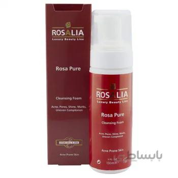 فوم پاک کننده صورت مناسب پوست چرب و جوشدار رزالیا ا ( ROSALIA Rose Pure Foaming Face Wash For Acne Prone Skin )