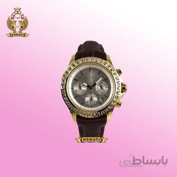 ساعت زنانه سیتیزن سه موتوره بند چرم مدل N-17138L CTL103