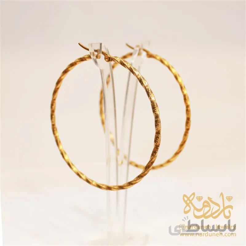 گوشواره حلقه استیل طرح حلقه اسپیرال