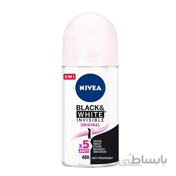 رول ضد تعریق زنانه نیوآ مدل NIVEA BLACK & WHITE INVISIBLE ORIGINAL با حجم 50 میلی لیتر محصول آلمان