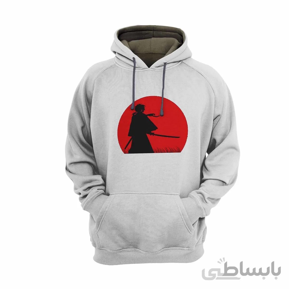 هودی سفید طرح انیمه رورونی کنشین Rurouni Kenshin کد KCT10458 کد 285242