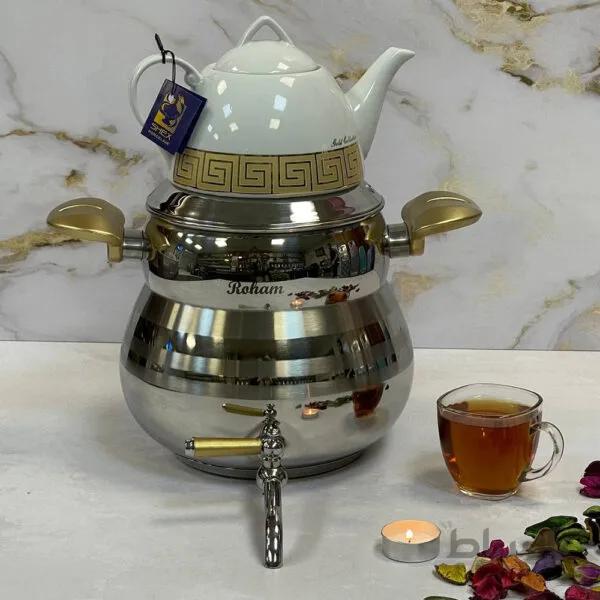 کتری قوری روهام مدل سایه 6لیتری رنگ طلایی