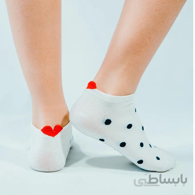 جوراب مچی پشت قلبی توپی