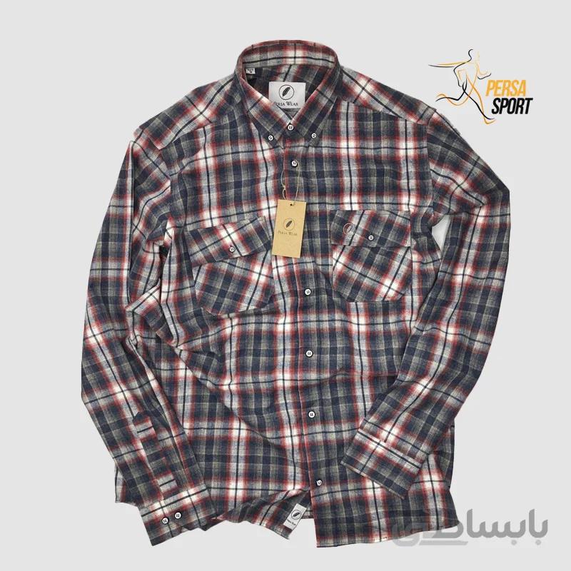پیراهن مردانه پرساویر Persa Check Purple Red