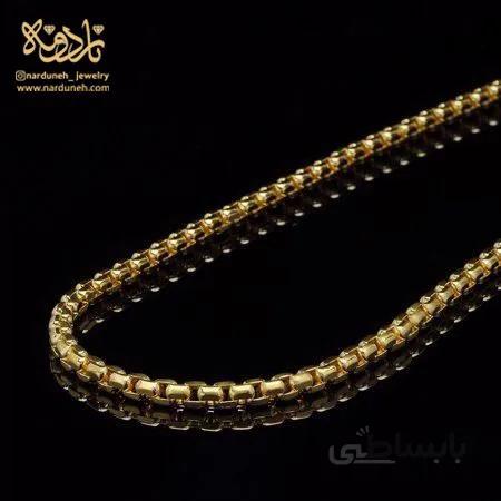 زنجیر آجری استیل طلایی - 60cm