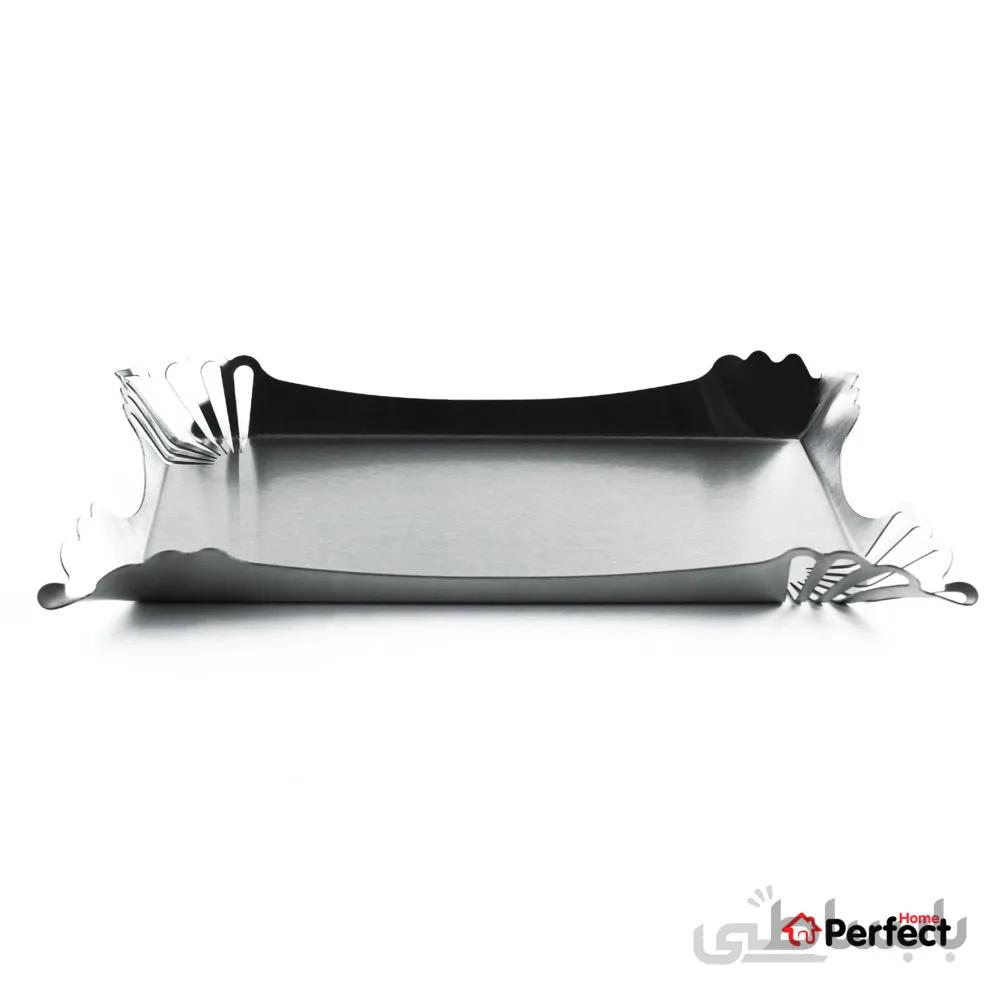 سینی استیل باقلوا خوری ۲ گل مات Perfect home کد ۲-۹۲۸۲