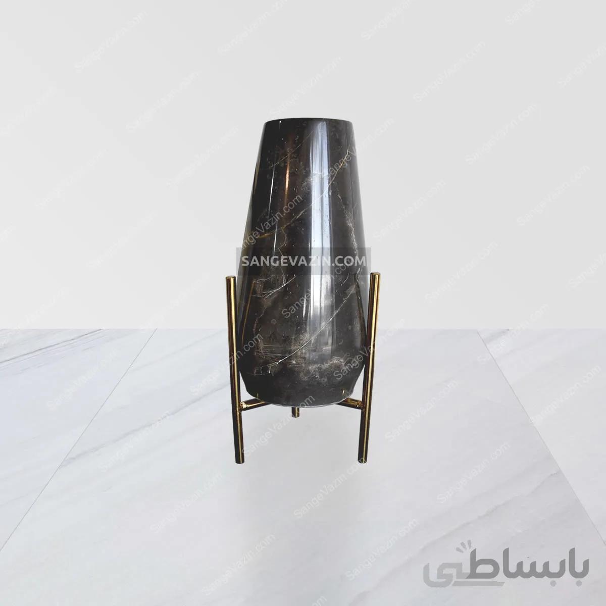 گلدان دکوری کوچک سنگی طرح مینا
