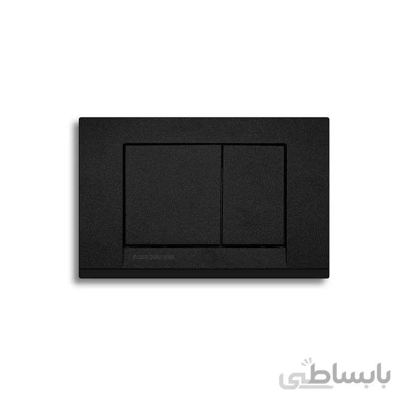 کلید فلاش تانک ایران مدل مستطیل مشکی مات کد 07