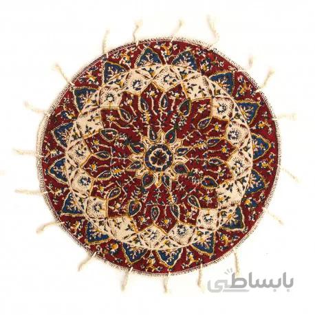 رومیزی قلمکار گرد کوچک 35 سانتیمتری