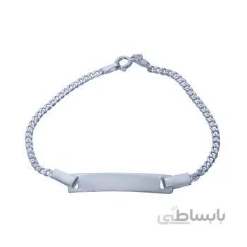 دستبند نقره زنانه مدل پلاک دار کد DP_008