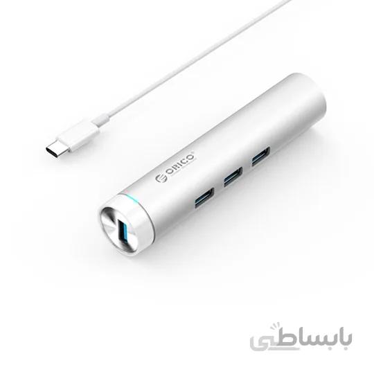 هاب USB 3.0 با خروجی Lan آلومینیومی ORICO ARH3L-U3