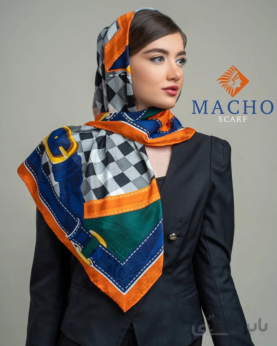 روسری ابریشم ژاکارد ماچو 2758
