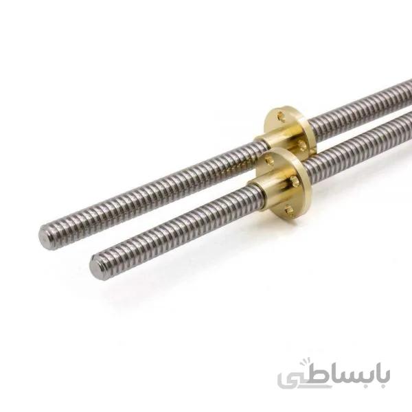 لید اسکرو 1 متری T8 به همراه مهره / Lead Screw Tr8X8 with nut 1000mm