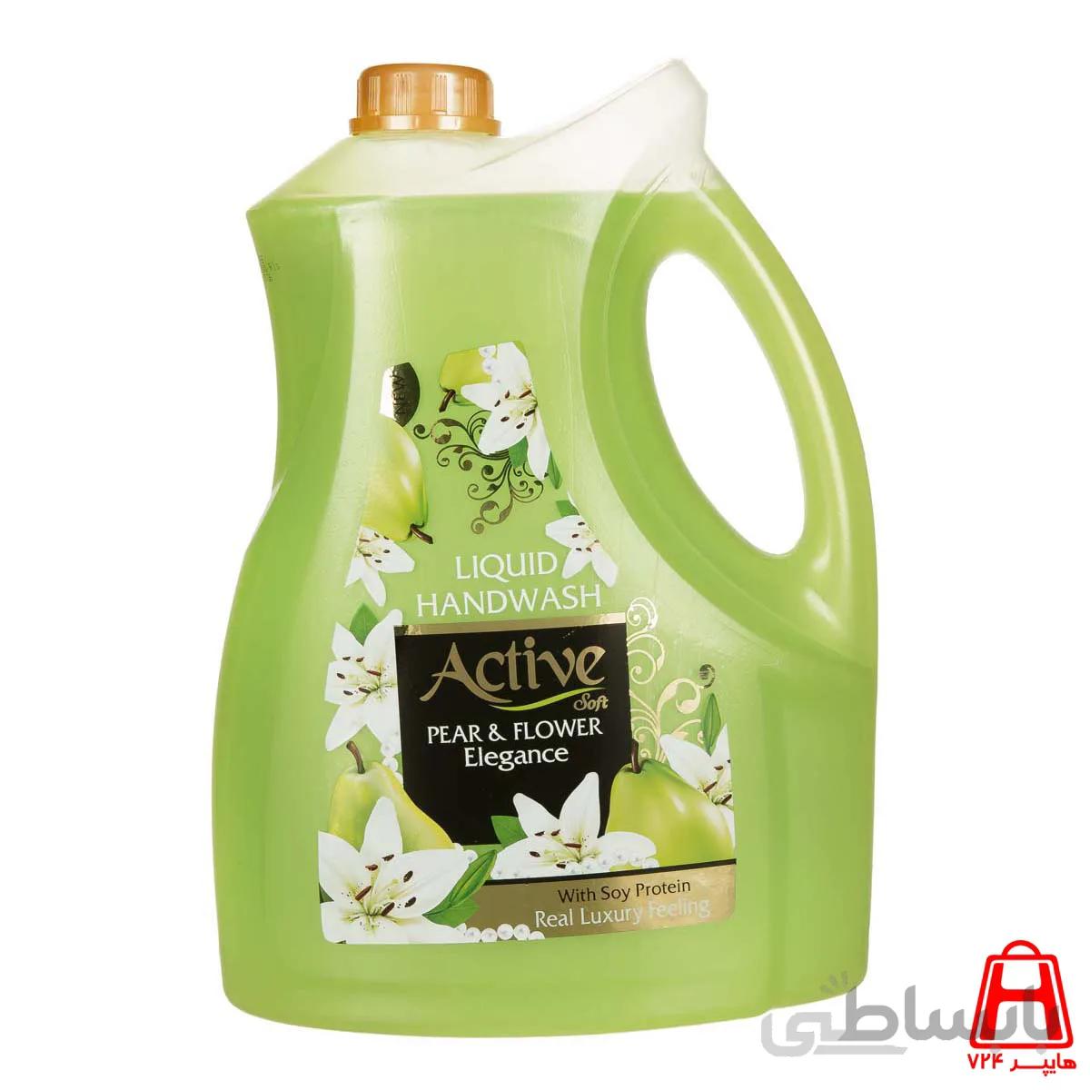 مایع دستشویی صدفی سبز 3750 گرمی اکتیو