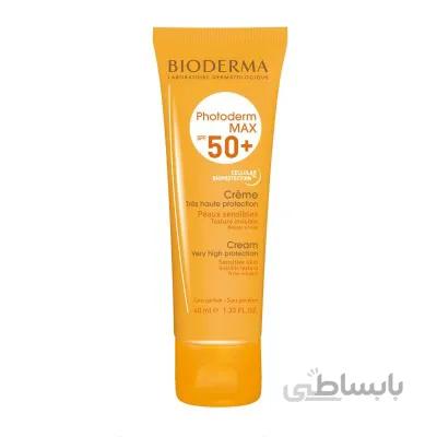ضد آفتاب بی رنگ بایودرما مدل فوتودرم مکس Bioderma photoderm max cream SPF 50
