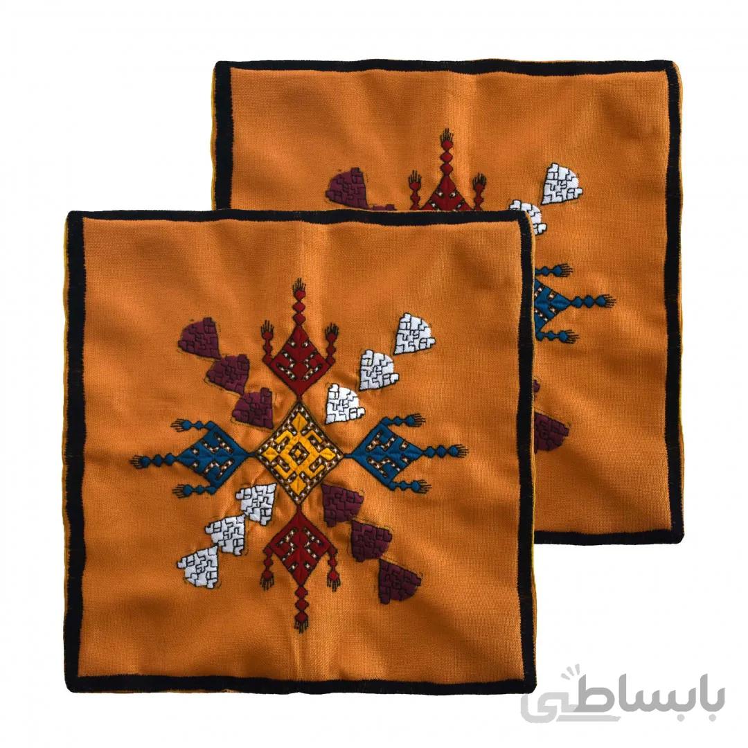 کاور کوسن سوزن دوزی بلوچی دست دوز ست 2 عددی کد KDK-01