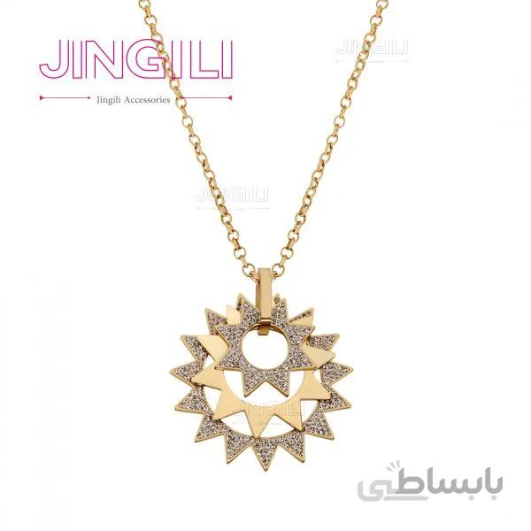 گردنبند زنانه رومانتویی مدل خورشید کد nw0033