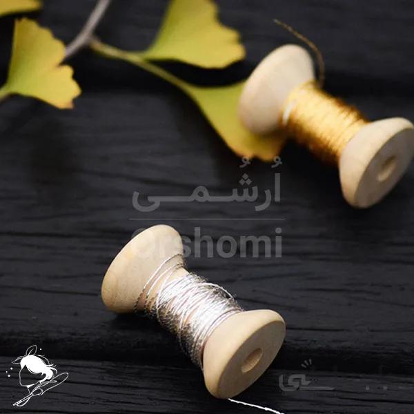 قرقره چوبی نخ سایز 4 مناسب بوبین چوبی گلدوزی