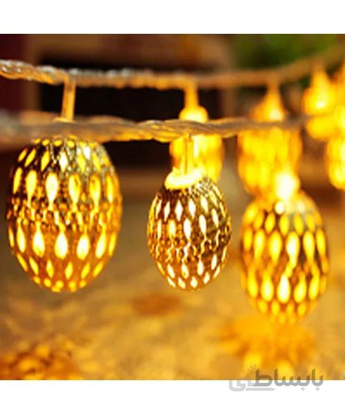 ریسه گوی طرح دار(طلایی)