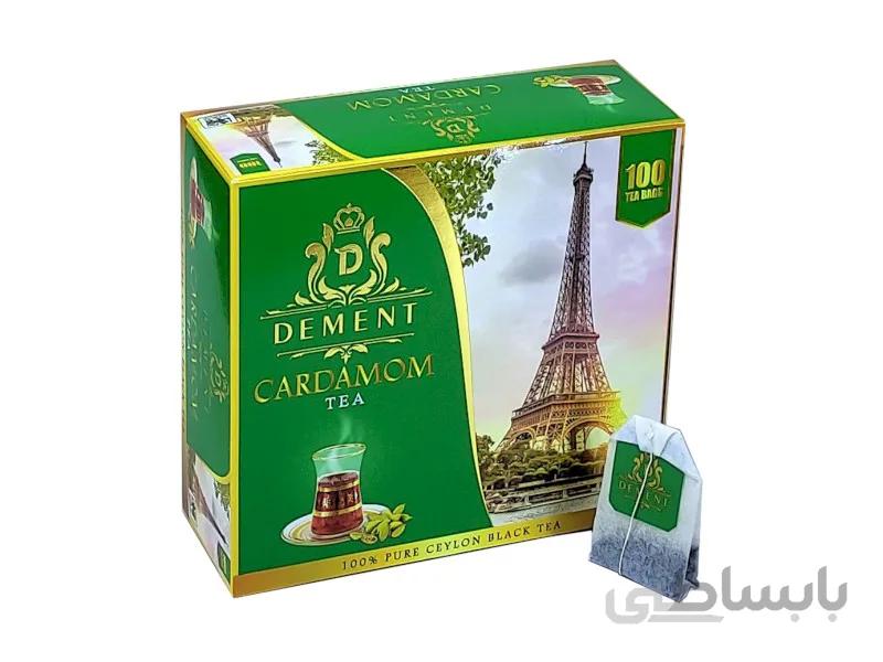 چای سیاه هل دار کیسه ای دمنت بسته 100 عددی