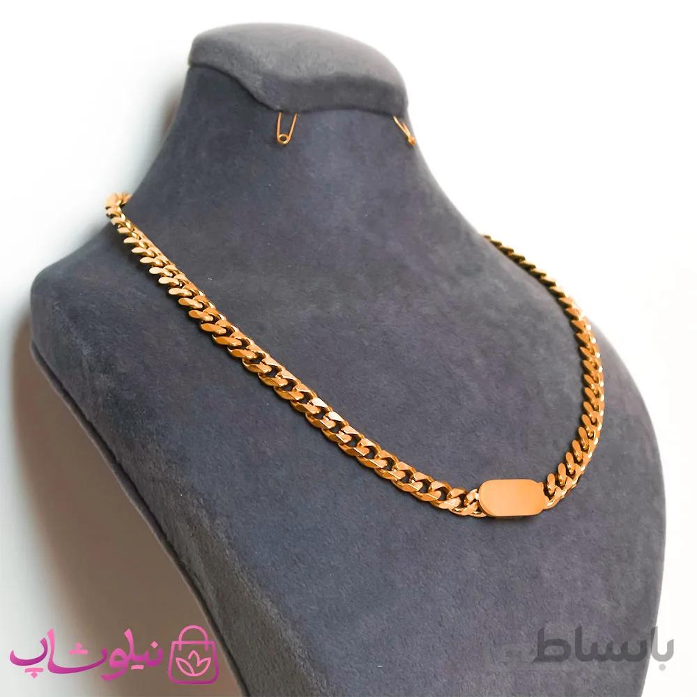 گردنبند زنانه استیل طرح کارتیه کد 2015-3