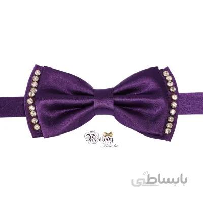 پاپیون سری مندو نگین دار 'طلایی' (بنفش)