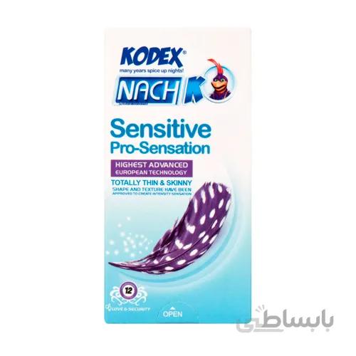 کاندوم نازک مدل Sensitive کدکس 12 عددی ا KODEX Nach Sensitive Condoms 12pcs