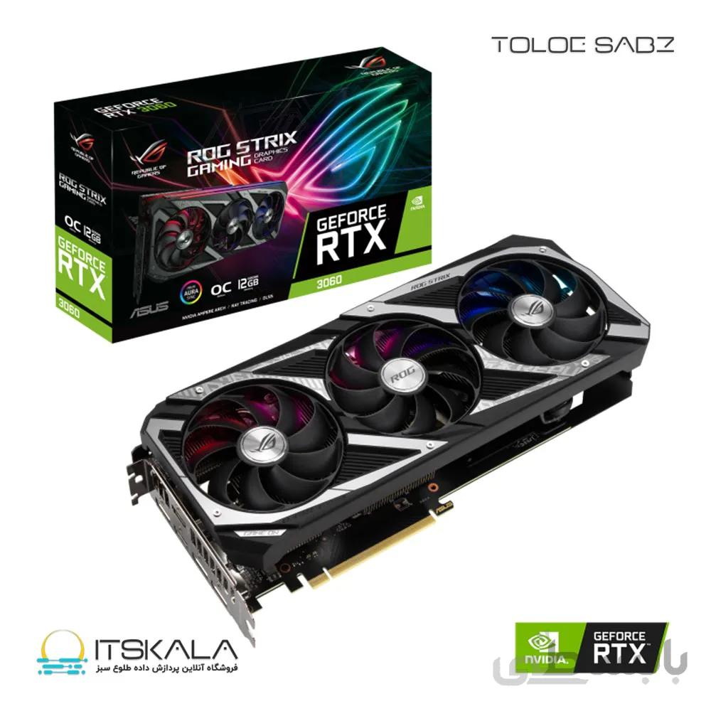 کارت گرافیک ایسوس مدل ROG STRIX RTX3060 GAMING OC 12G ا ASUS ROG STRIX RTX3060 GAMING OC 12G Graphic Card