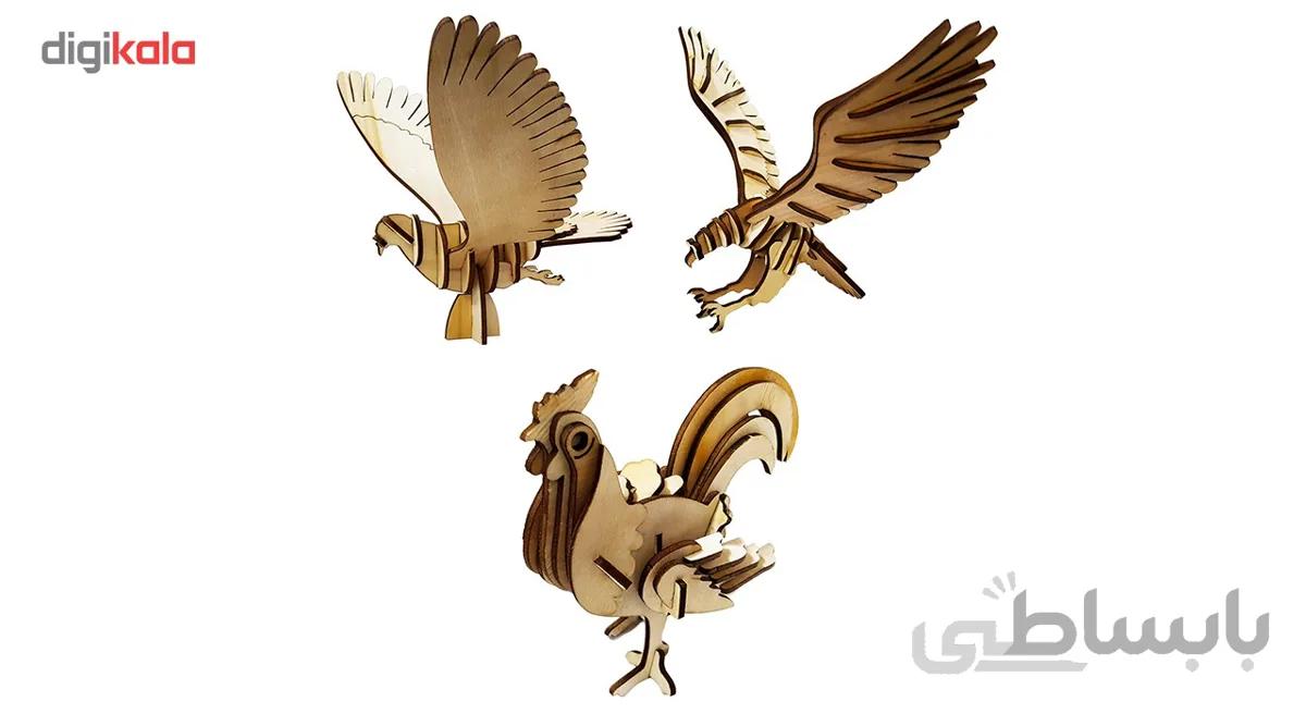 پازل سه بعدی چوبی برتاریو مدل باغ پرندگان ا Bertario Birds Garden 3D Wood Puzzle