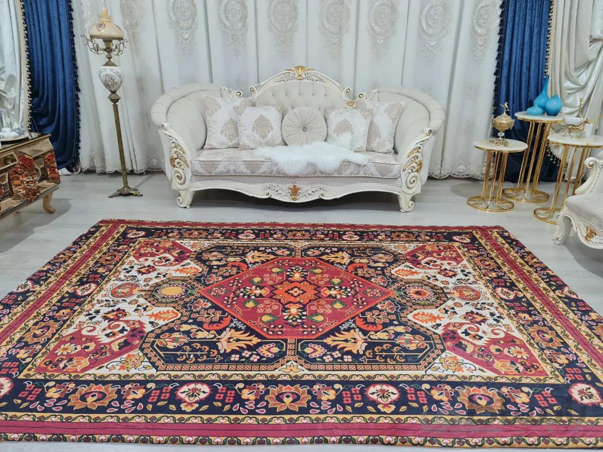 روفرشی کشدوز مخمل ترک کد 4040 سایز 400*300 سانتی متر ( 12متری )