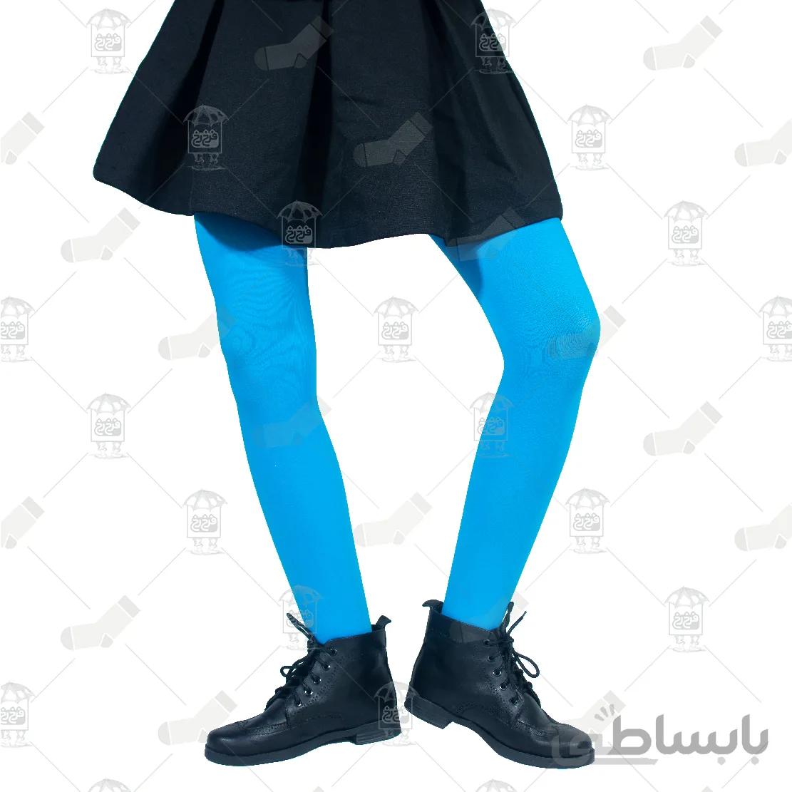 جوراب شلواری ضخیم آبی پنتی