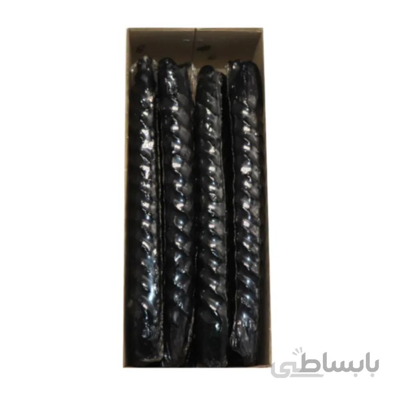 شمع پیچ مشکی بلند 30 سانتی 12 تایی