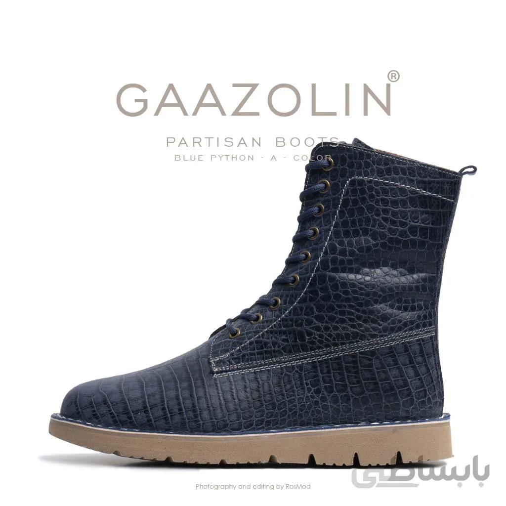 بوت پارتیزان گازولین پیتون آبی – GAAZOLIN Partisan Boots Blue Python A