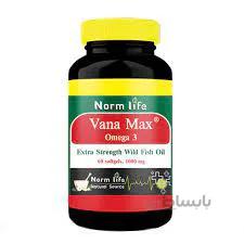 كپسول نرم امگا 3 1000 میلی گرم وانامكس 60 عددی نرم لایف ا Norm life Omega 3 Vana Max Softgels