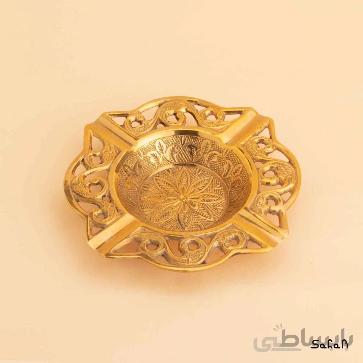 زیر سیگاری برنجی طلایی مدل فرتوک