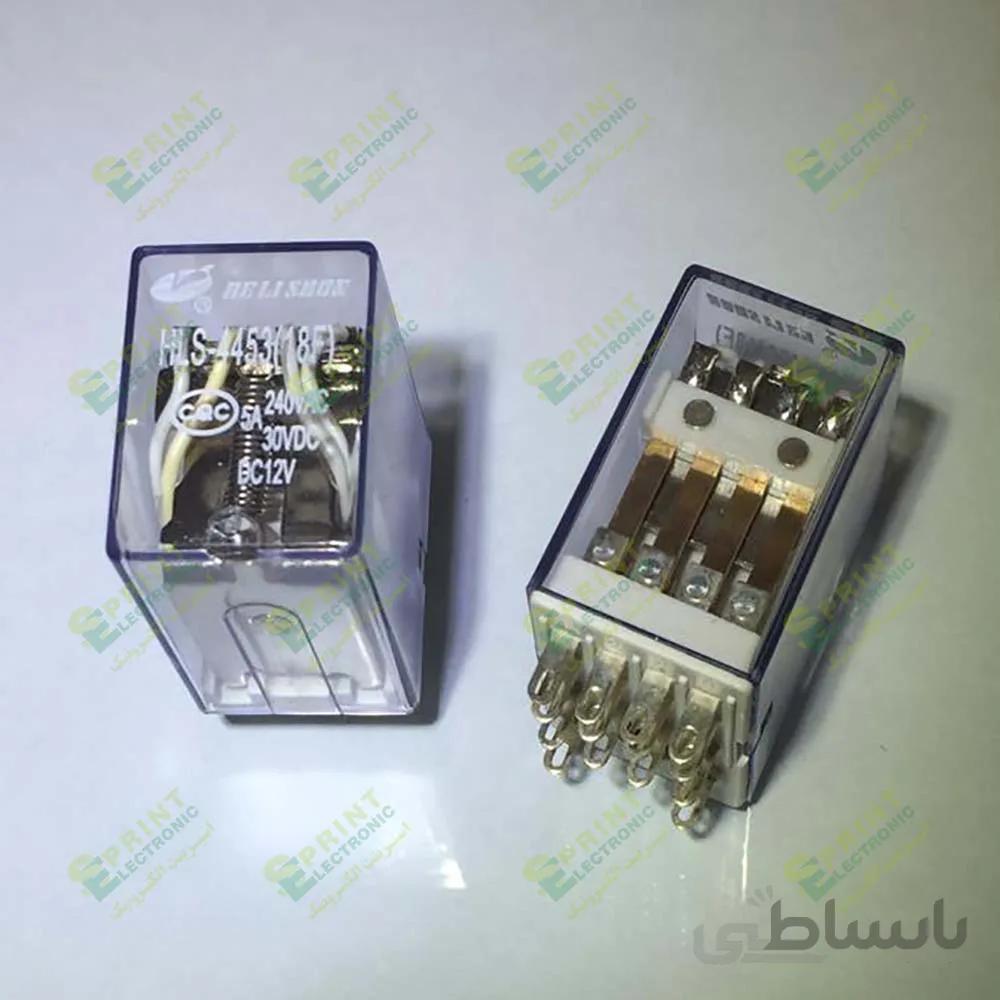 رله 24 ولت ایزومی پایه سوکتی 14 پایه 5 آمپر HLS-4453-24VDC